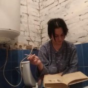 1 hour 9 min spy cam recording kate in toilet pooing and farting yourdream