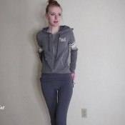 accidentally wetting grey leggings hd destinationkat