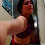 goddess green eyed custom yoga spandex goddess ass worship