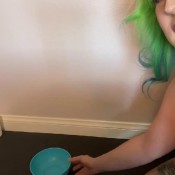 ruby farts poops in a bowl ruby stone