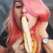 marysweeeet teasing with banana 4