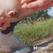 Anja_black Outdoor Street Shitting Anja Black