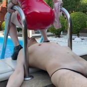 Israelimistress Piss Service By Pool Worker Jardena