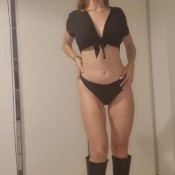 Anitaishere Black Panties And A Top .. My Black Boots I Know U Love Them
