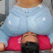 My Slave Wants Farts In His Throat, Open Your Mouth And All My Farts In Jeans Latinamanyfetish Elizabeth Alvarez