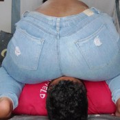 My Slave Wants Farts In His Throat, Open Your Mouth And All My Farts In Jeans Latinamanyfetish Elizabeth Alvarez